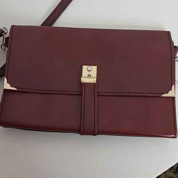 Vintage Passport/Document Leather Crossbody - Brown w/Brass Hardware